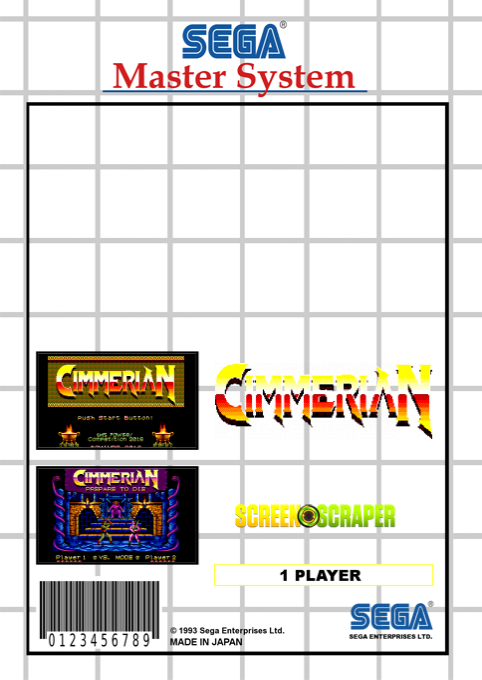 Cimmerian (Homebrew) — Box back